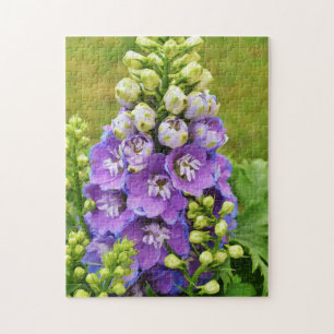 Delphinium Larkspur Flower Medium Puzzle