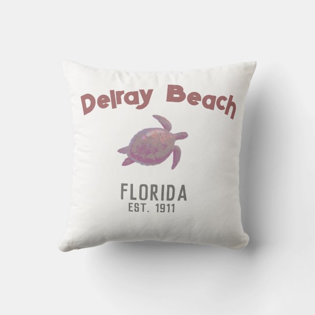Delray Beach Florida, Sea Turtle, tirar almohada (Reverso)