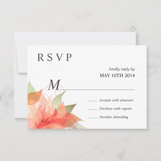 Deluxe RSVP Naranja Peach Floral (Anverso)