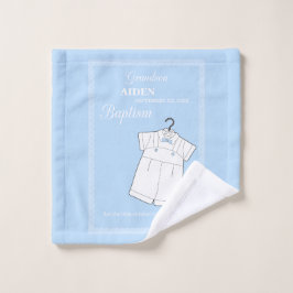 Demanda de bautismo de nietos sobre azul bebé pers