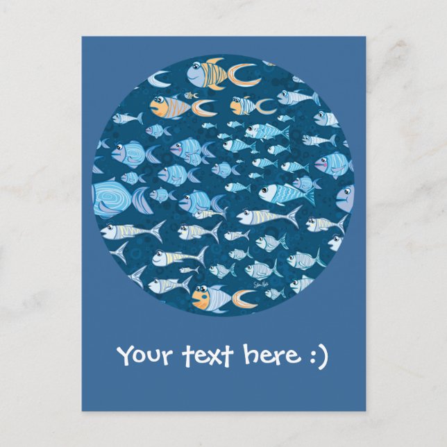 Demasiada postal de pescado (Anverso)