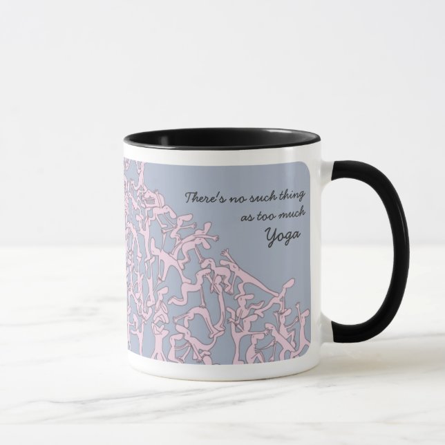 Demasiada taza de la yoga, rosada (Derecha)