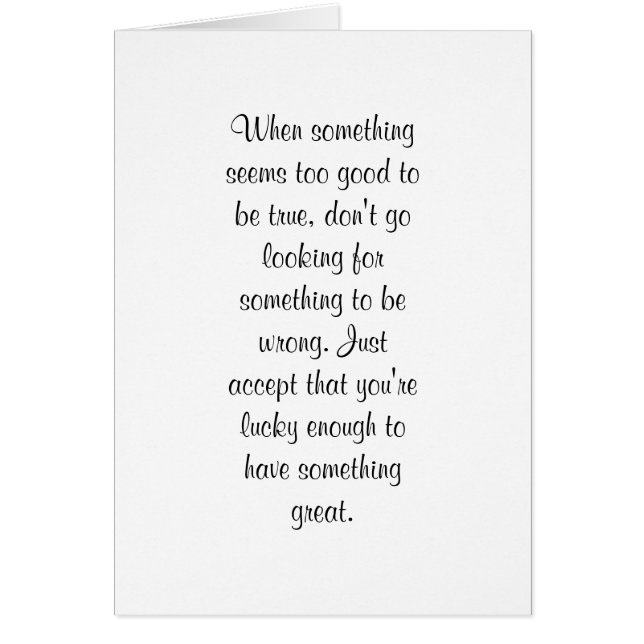 ¿Demasiado bueno ser verdad? (Frente)