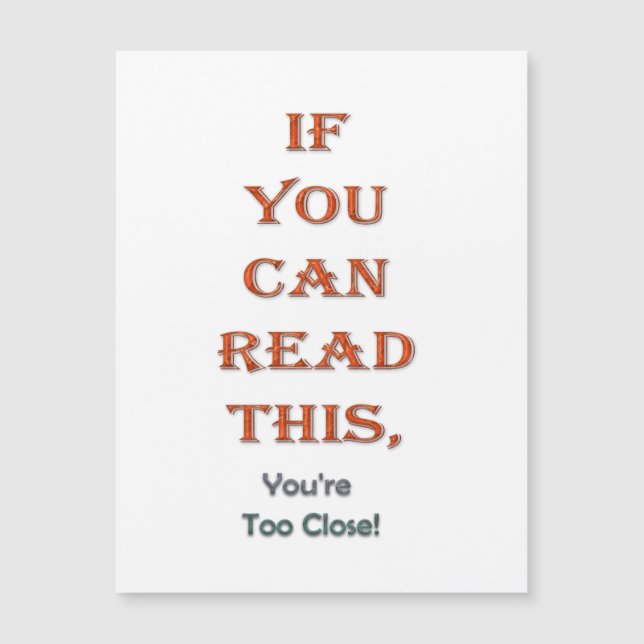 Demasiado cerca (Anverso)