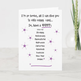 Demasiado desfasado para la tarjeta de felicitació