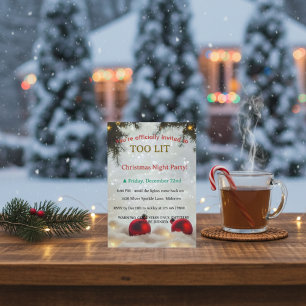 ¡Demasiado Encendido! Invitación Moderna de Navida