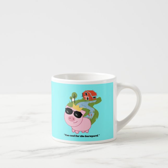 Demasiado fresco para la cita de barnypig- taza de (Derecha)
