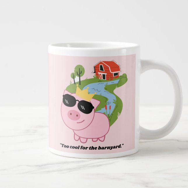 Demasiado fresco para la cita de barnypig- taza de (Derecha)