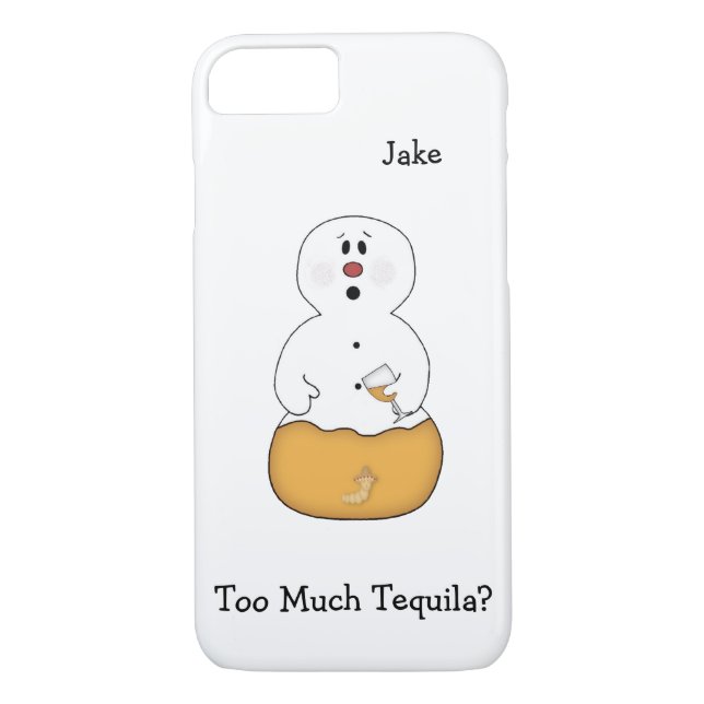 Demasiado Funda de Tequila Snowman para iPhone 7 (Reverso)
