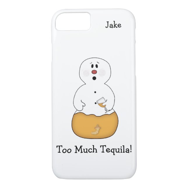 Demasiado Funda de Tequila Snowman para iPhone 7 (Reverso)
