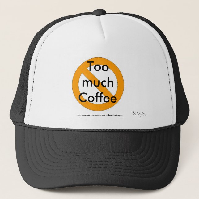 Demasiado gorra del café diseñado por B. Keyler (Anverso)
