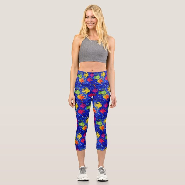 Demasiado Guay para peces Capri Leggings (Anverso)