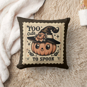 Demasiado Lindo Para Asustar Almohada de Halloween