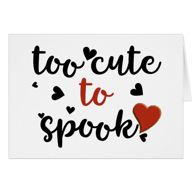 demasiado lindo para asustar halloween (Anverso (Horizontal))