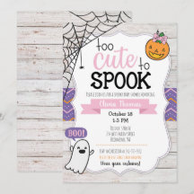Demasiado lindo Spook la invitación de Halloween