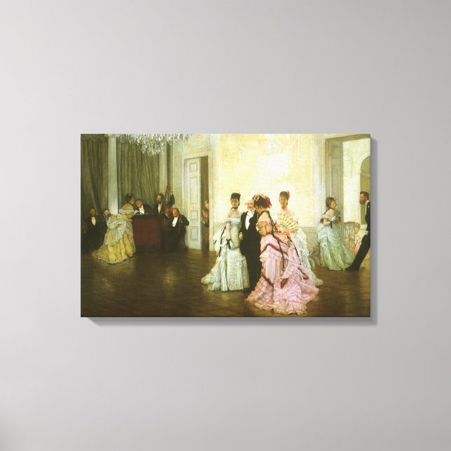 Demasiado Temprano por James Tissot, Arte Victoria (Anverso)