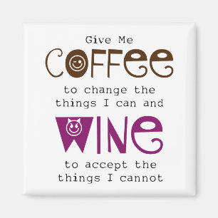 Déme el imán del café y del vino