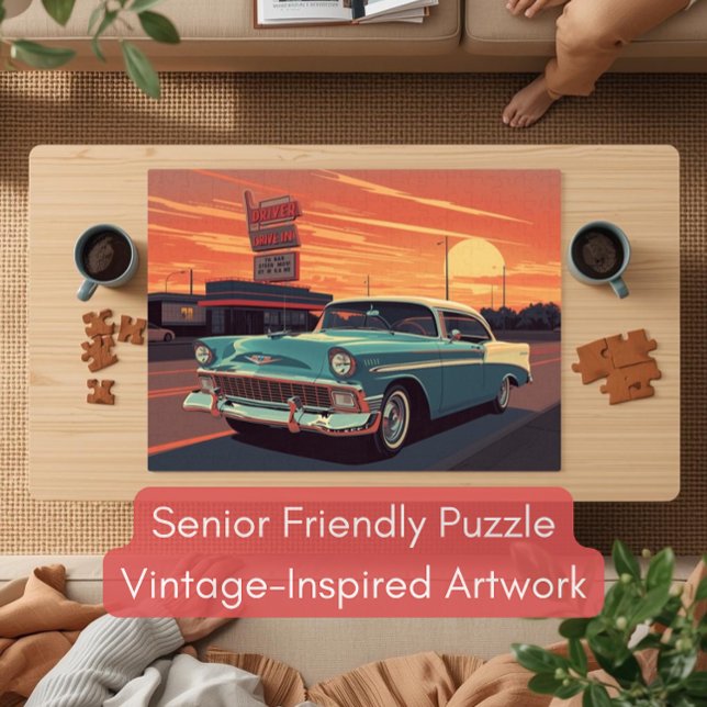 Dementia‑Friendly 1950s Drive‑In Puzzle (Subido por el creador)