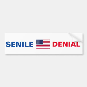 Dementia Joe Biden "SENILE DENIAL" pegatina del pa