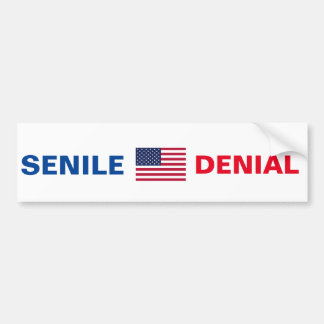 Dementia Joe Biden "SENILE DENIAL" pegatina del pa