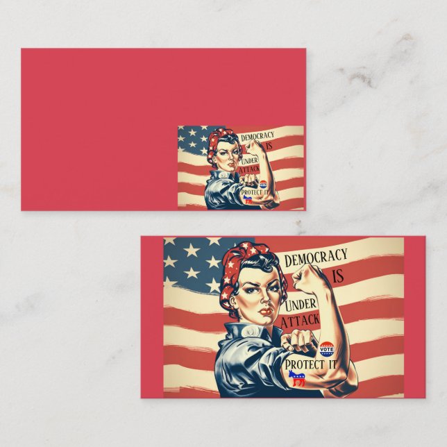 Democracia/ Proteger tarjeta de presentación (Anverso / Reverso)