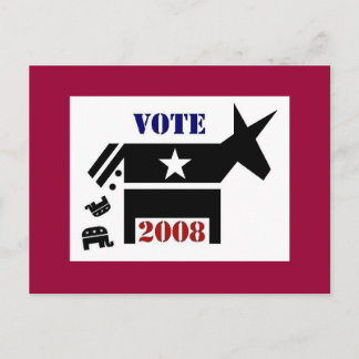 DEMÓCRATA DE VOTO EN POSTAL DE 2008