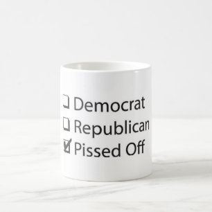 Demócrata republicano Pissed de la taza de café