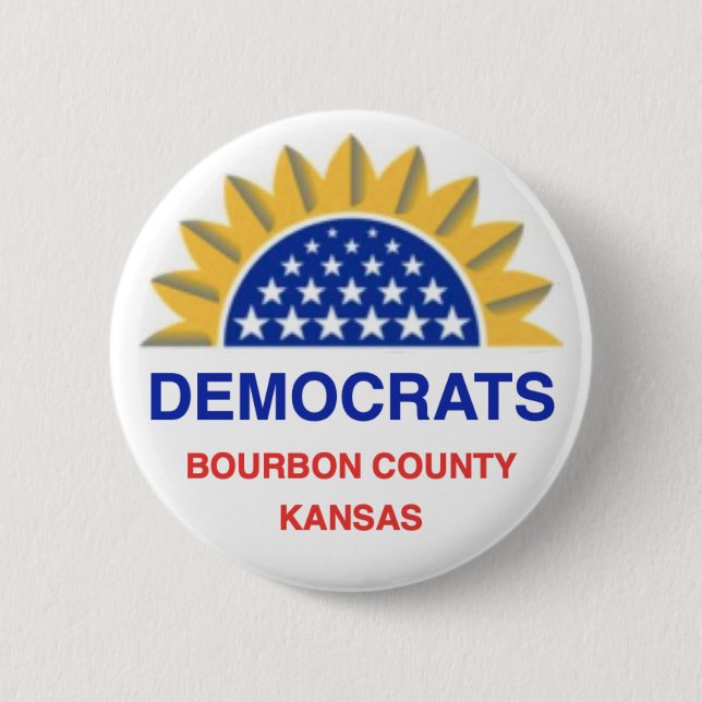 Demócratas del condado de Bourbon, botón de Kansas (Anverso)