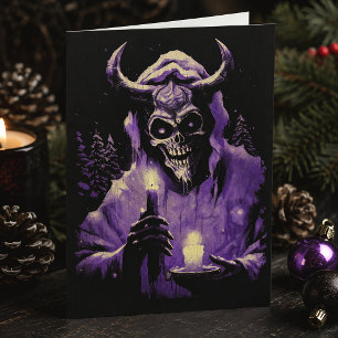 Demonio de Navidad Calavera Cornuda Gótico Horror