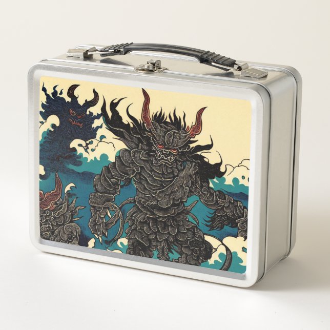 Demonios de fantasía - Estilo Woodcut japonés (1) (Anverso)