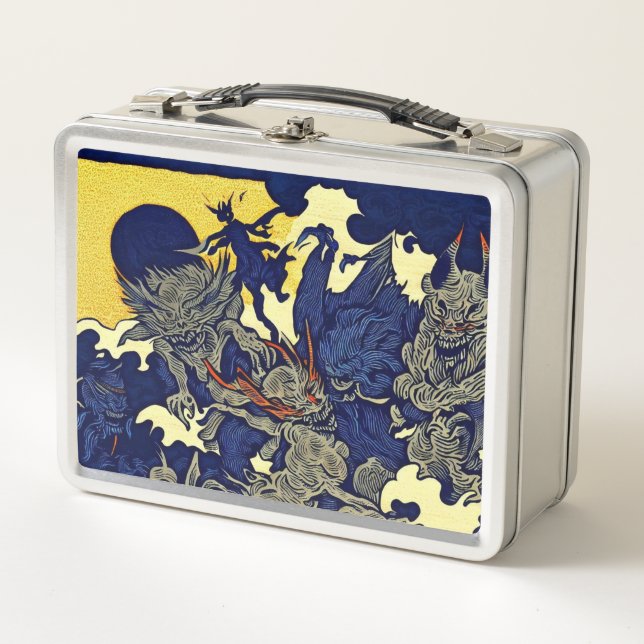 Demonios de fantasía - Estilo Woodcut japonés (3) (Anverso)