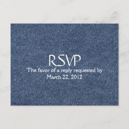 Denim Azul RSVP con Opción de Menú