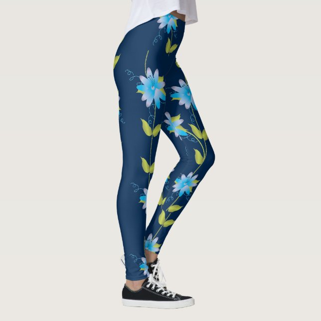Denim Blue Designer Leggings (Derecha)