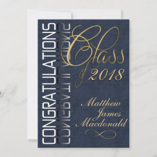 Denim Invitación a la fiesta formal de graduación