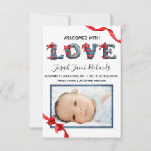 Denim Love - Anuncio de Nacimiento 3x5