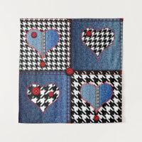 Denim Patchwork: Patrón de tela sin costura