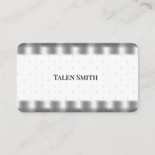 Denim Plaid Design and Lace, tarjetas de presentac