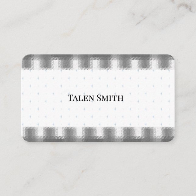 Denim Plaid Design and Lace, tarjetas de presentac (Anverso)