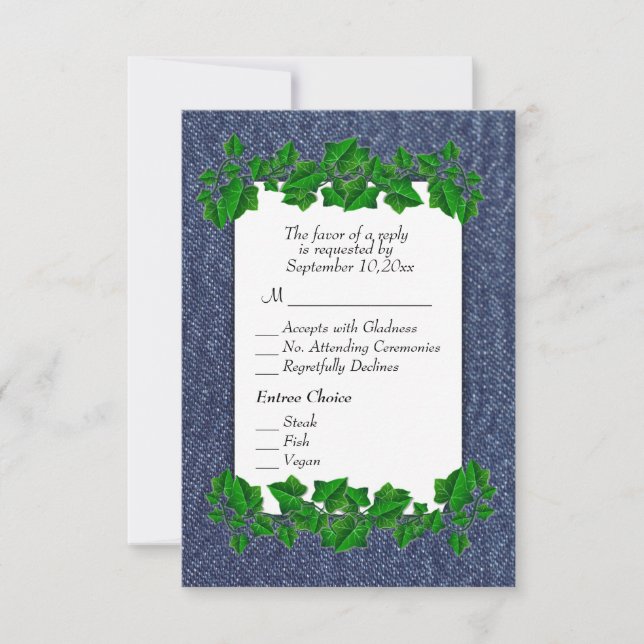 Denim RSVP w Menu (Anverso)