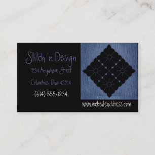 Denim Soping Patchwork Tarjetas de Negocio