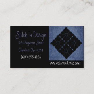 Denim Soping Patchwork Tarjetas de Negocio