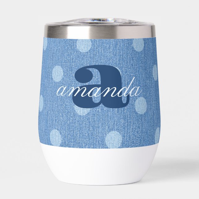 Denim Washed Polka Dot (Frente)