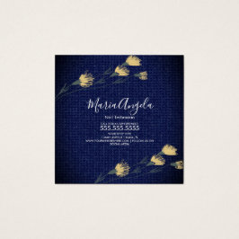 Denim y Flores salvajes Salón Azul Amarillo