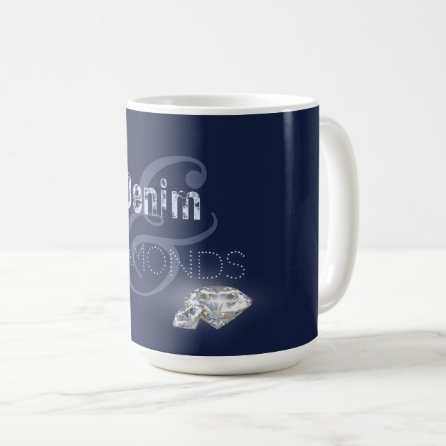 Denim y taza de café de diamantes (Anverso derecho)