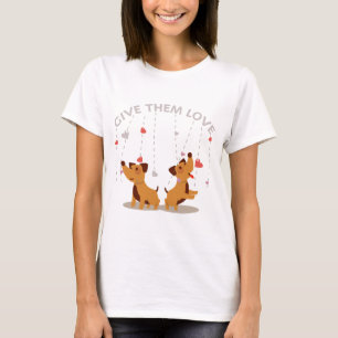 Denles amor camisetas de mujeres