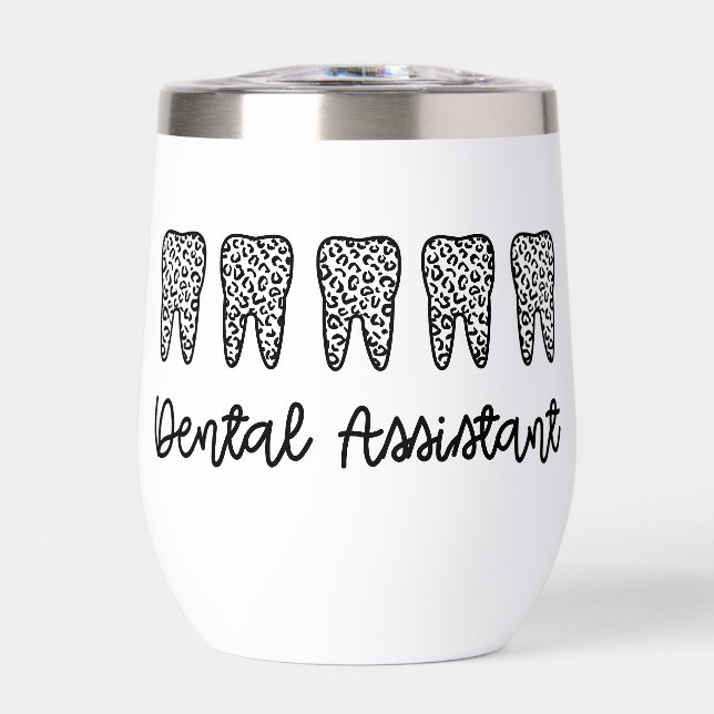 Dental Assistant personalizado Leopard Print Tooth (Frente)