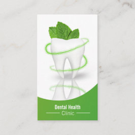 Dental Medical Mint Leaf Tooth - Tarjeta de visita