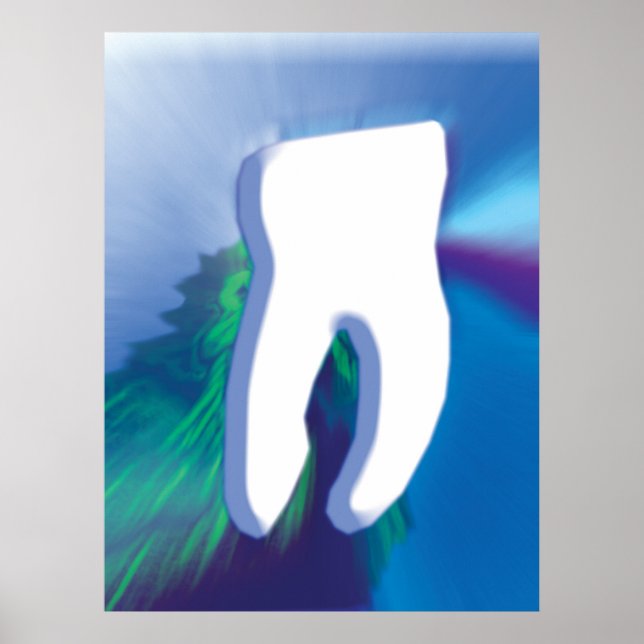 Dentalidad blanca Arte dental Poster ortodoncista (Frente)