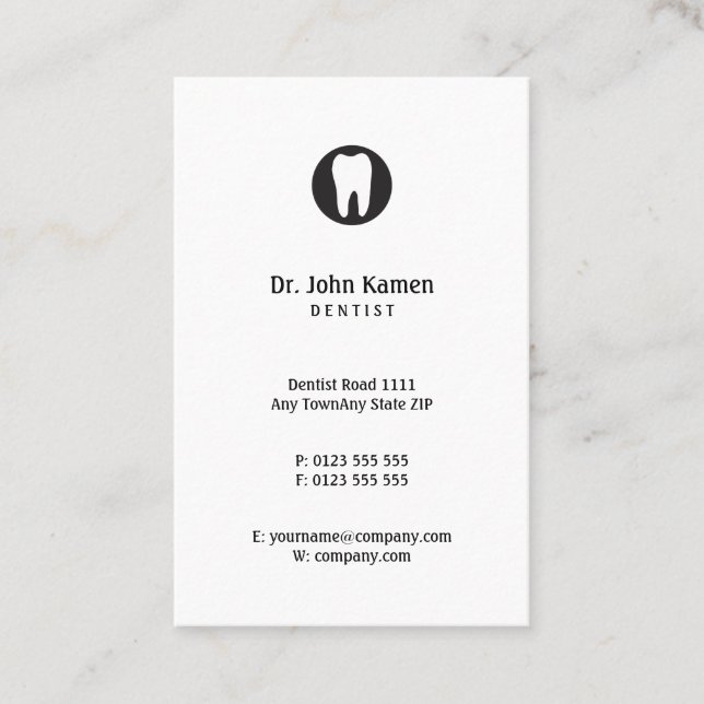 Dentista clásico | Tarjeta de cita dental (Anverso)