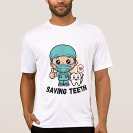 DENTISTA DIVERTIDO: CAMISETA SALVANDO DIENTES